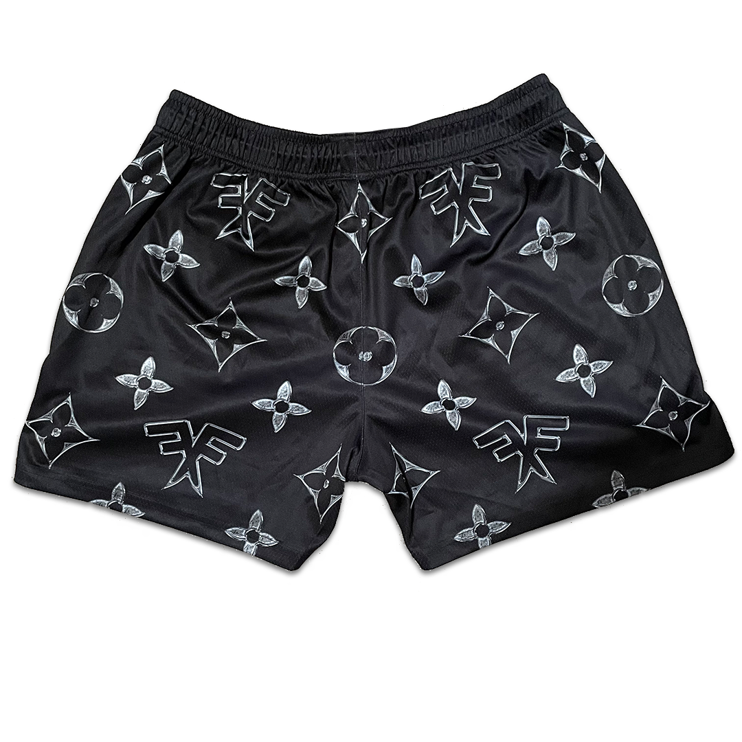 BLACK "CHROME" SHORTS