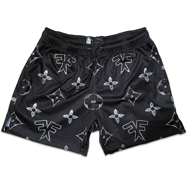 BLACK "CHROME" SHORTS