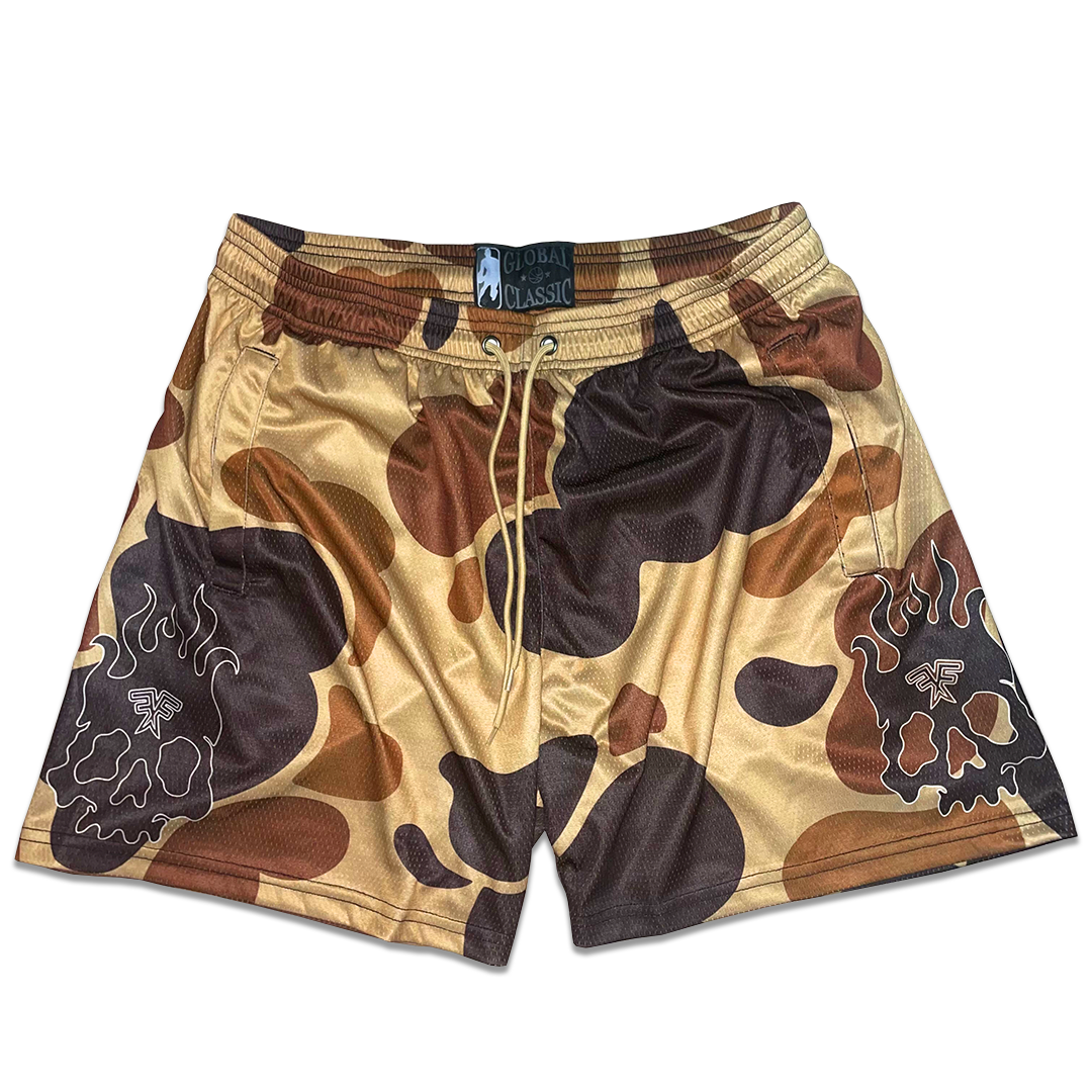 CAMO "SKULLY" SHORTS